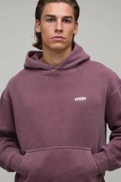 Sweat À Casynthétiqueche Délavé Sport Oversize Homme