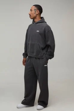 boohooMAN Sweat À Casynthétiqueche Délavé Sport Oversize Homme<Homme Sweats À Capuche Et Sweatshirts|Sweats À Capuche Et Sweats