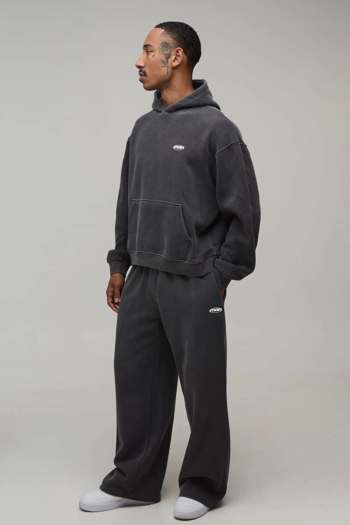 boohooMAN Sweat À Casynthétiqueche Délavé Sport Oversize Homme<Homme Sweats À Capuche Et Sweatshirts|Sweats À Capuche Et Sweats