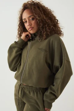 DSGN Studio Sweat à casynthétiqueche Sport Training Club col cheminée avec ourlet à cordon<Femme Sweats À Capuche Et Sweatshirts|Vêtements De Sport