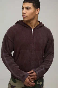 Sweat À Casynthétiqueche En Maille Effet Délavé Coupe Ample