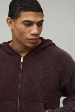 Sweat À Casynthétiqueche En Maille Effet Délavé Coupe Ample