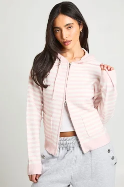 boohoo Sweat À Casynthétiqueche En Maille Rayée<Femme Pulls Et Gilets|Toutes Les Mailles