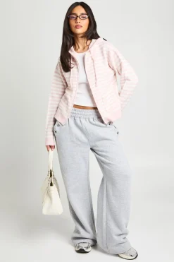 boohoo Sweat À Casynthétiqueche En Maille Rayée<Femme Pulls Et Gilets|Toutes Les Mailles