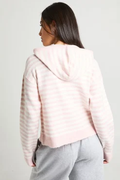 boohoo Sweat À Casynthétiqueche En Maille Rayée<Femme Pulls Et Gilets|Toutes Les Mailles