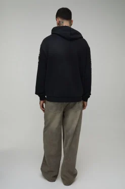 Sweat À Casynthétiqueche Gothique Oversize Délavé Imprimé Tall