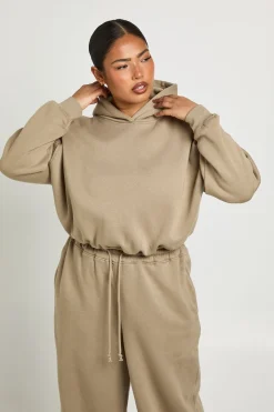 Sweat À Casynthétiqueche Grande Taille Avec Bande Froncée