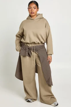 Sweat À Casynthétiqueche Grande Taille Avec Bande Froncée