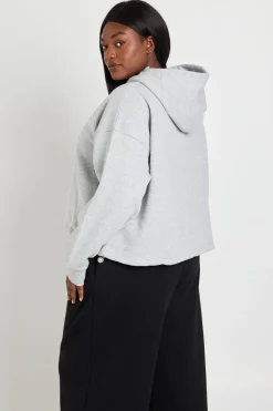 Sweat À Casynthétiqueche Grande Taille Col Cheminée Zippé Avec Cordons De Serrage