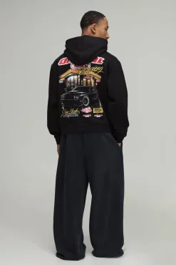 boohooMAN Sweat À Casynthétiqueche Graphique Moto Officiel Coupe Oversize Ample<Homme Sweats À Capuche Et Sweatshirts|Sweats À Capuche Et Sweats