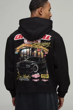 boohooMAN Sweat À Casynthétiqueche Graphique Moto Officiel Coupe Oversize Ample<Homme Sweats À Capuche Et Sweatshirts|Sweats À Capuche Et Sweats