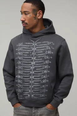 Sweat À Casynthétiqueche Gris Anthracite Coupe Regular Imprimé Napoléon