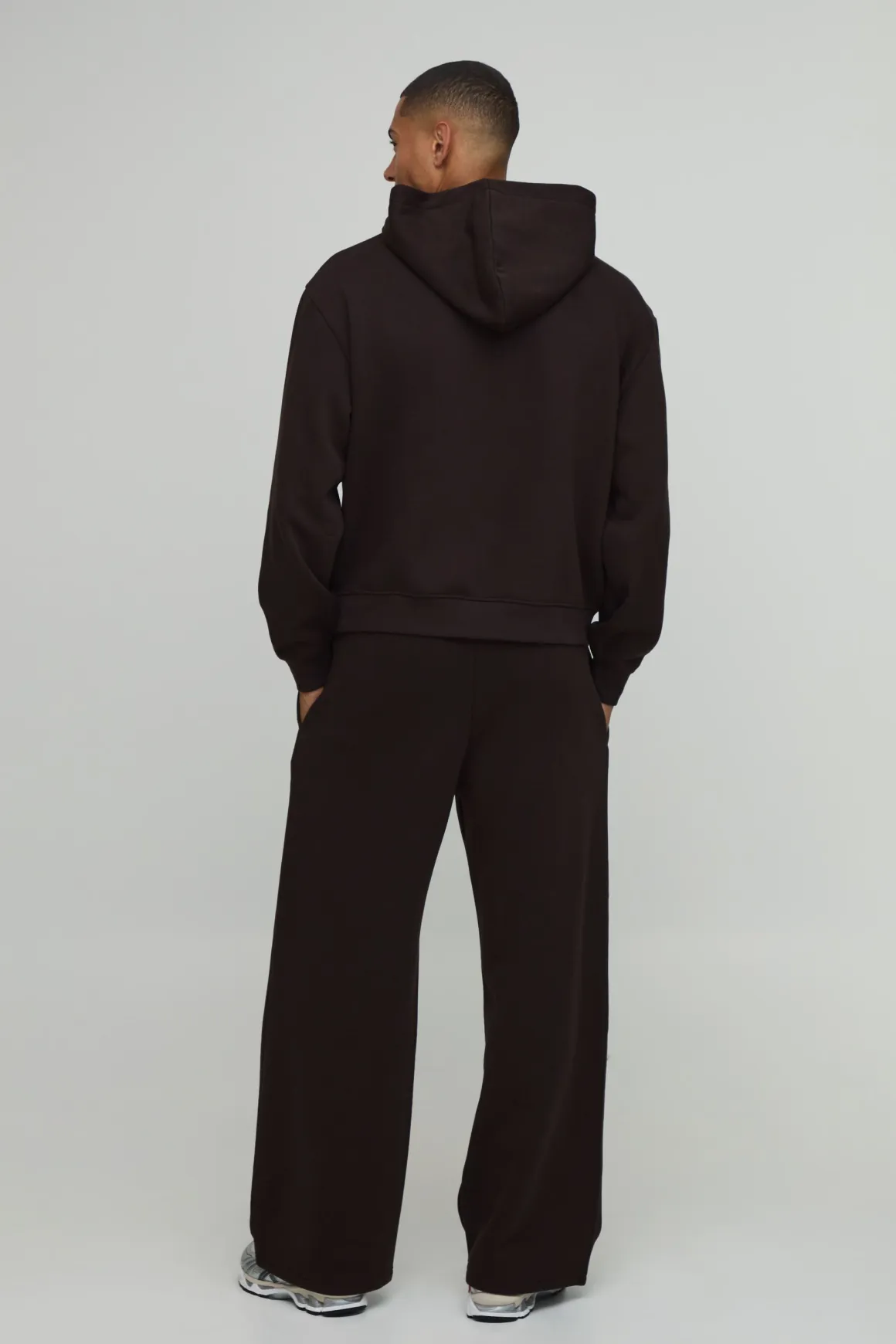 Sweat À Casynthétiqueche Henley Oversize Ample Et Jogger Large