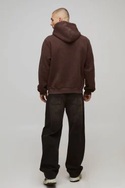 boohooMAN Sweat à Casynthétiqueche Homme Gothic Graphique Délavé Coupe Ample Effet Usé<Homme Sweats À Capuche Et Sweatshirts|Sweats À Capuche Et Sweats