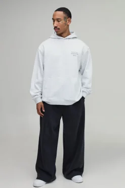 Sweat À Casynthétiqueche Homme Official Imprimé Gris Cendré Oversize