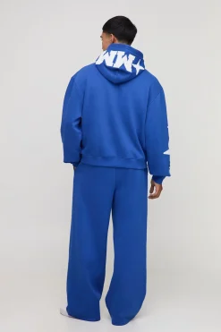 Sweat à Casynthétiqueche Homme Oversize Boxy avec Applique Étoile