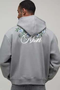 Sweat À Casynthétiqueche Homme Ample Broderie Florale