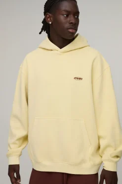 boohooMAN Sweat À Casynthétiqueche Homme Oversize Lavé Sport À Enfiler Par La Tête<Homme Sweats À Capuche Et Sweatshirts|Sweats À Capuche Et Sweats