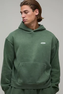 Sweat À Casynthétiqueche Homme Oversize Délavé Sport