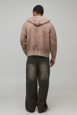 boohooMAN Sweat À Casynthétiqueche Homme En Maille Bouclée Ombré Coupe Ample Décontractée<Homme Sweats À Capuche Et Sweatshirts|Sweats À Capuche Et Sweats