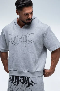 boohooMAN Sweat À Casynthétiqueche Homme Actif Coupe Boxy Manches Courtes Col En V<Homme/Femme Tout Afficher Activewear|Athleisure