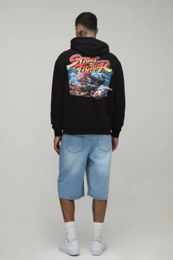 Sweat À Casynthétiqueche Imprimé Sous Licence Street Fighter Oversize Tall