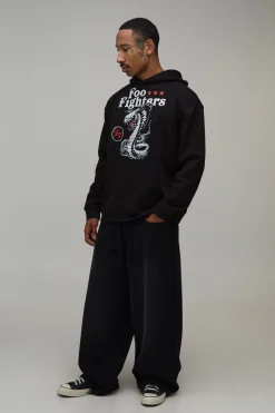 Sweat À Casynthétiqueche Imprimé Synthétique Foo Fighters Licence Officielle Coupe Oversize