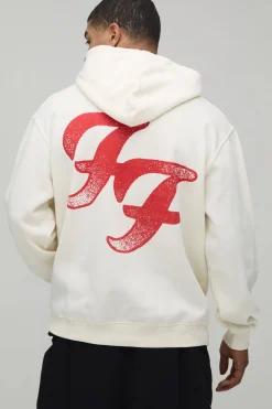 boohooMAN Sweat à Casynthétiqueche Imprimé Foo Fighters Licence Officielle Coupe Oversize<Homme Sweats À Capuche Et Sweatshirts|Sweats À Capuche Grande Taille