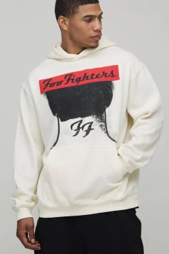 boohooMAN Sweat à Casynthétiqueche Imprimé Foo Fighters Licence Officielle Coupe Oversize<Homme Sweats À Capuche Et Sweatshirts|Sweats À Capuche Grande Taille