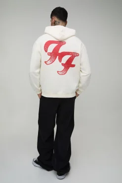 boohooMAN Sweat À Casynthétiqueche Imprimé Sous Licence Foo Fighters Oversize Tall<Homme Tout Afficher|Sweats À Capuche Tall