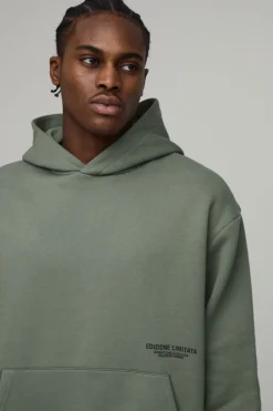 boohooMAN Sweat à Casynthétiqueche Imprimé Oversize Boxy<Homme Tout Afficher|Sweats À Capuche Grande Taille