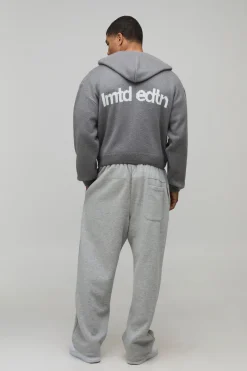 Sweat à Casynthétiqueche Jacquard Tricoté Boxy avec Zip et Finition Brossée