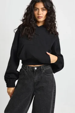 boohoo Sweat à casynthétiqueche longueur raccourcie<Femme Sweats À Capuche Et Sweats|Sweats À Capuche Et Sweatshirts