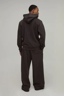 boohooMAN Sweat À Casynthétiqueche Lourd 480 G/m² Coupe Regular Lavé À Enfiler<Homme Sweats À Capuche Et Sweatshirts|Sweats À Capuche Et Sweats