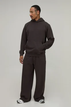 boohooMAN Sweat À Casynthétiqueche Lourd 480 G/m² Coupe Regular Lavé À Enfiler<Homme Sweats À Capuche Et Sweatshirts|Sweats À Capuche Et Sweats