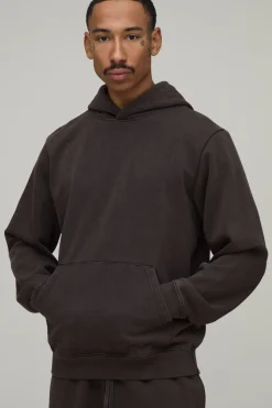 boohooMAN Sweat À Casynthétiqueche Lourd 480 G/m² Coupe Regular Lavé À Enfiler<Homme Sweats À Capuche Et Sweatshirts|Sweats À Capuche Et Sweats