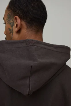boohooMAN Sweat À Casynthétiqueche Lourd 480 G/m² Coupe Regular Lavé À Enfiler<Homme Sweats À Capuche Et Sweatshirts|Sweats À Capuche Et Sweats