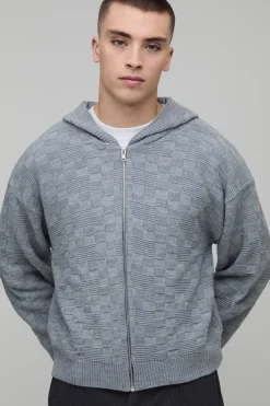Sweat à Casynthétiqueche Maille Tressée Coupe Ample Toucher Doux