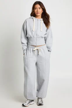 Sweat à Casynthétiqueche Manches Ballon Double Zip avec Cordon Contrastant