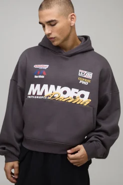Sweat à Casynthétiqueche Moto Oversize Boxy