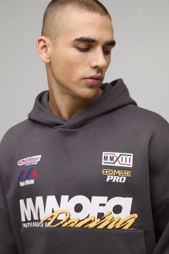 Sweat à Casynthétiqueche Moto Oversize Boxy