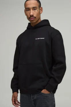 Sweat À Casynthétiqueche Noir Oversize À Imprimé Floral Esquissé