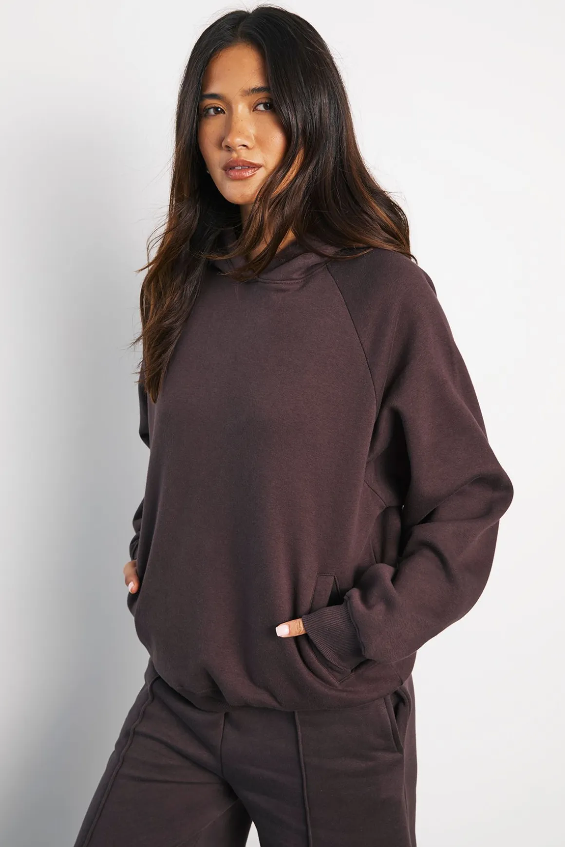 Sweat À Casynthétiqueche Oversize Avec Coutures Raglan