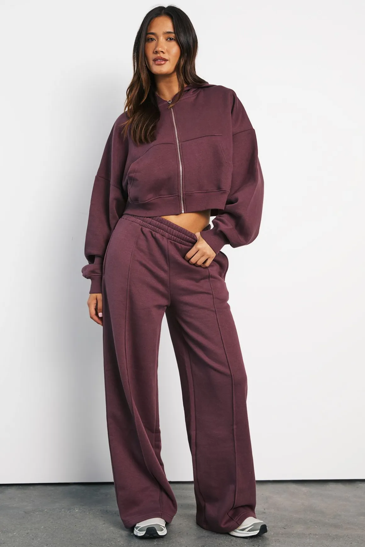 Sweat À Casynthétiqueche Oversize Boxy Avec Fermeture Éclair Et Manches Ballon