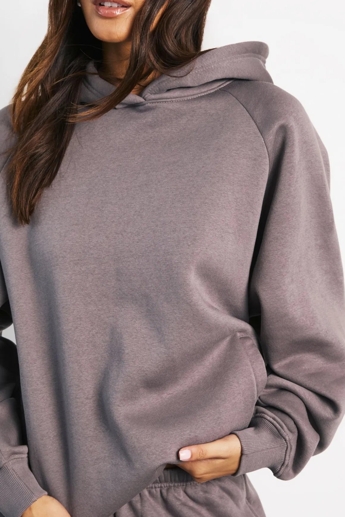 Sweat À Casynthétiqueche Oversize Avec Coutures Raglan