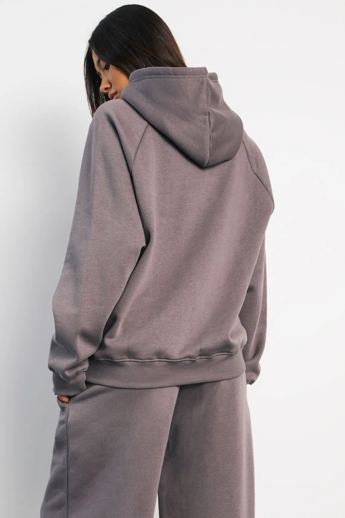 Sweat À Casynthétiqueche Oversize Avec Coutures Raglan