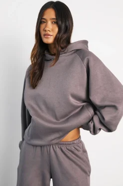 Sweat À Casynthétiqueche Oversize Avec Coutures Raglan