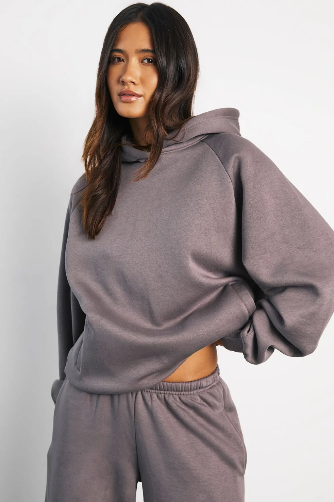 Sweat À Casynthétiqueche Oversize Avec Coutures Raglan