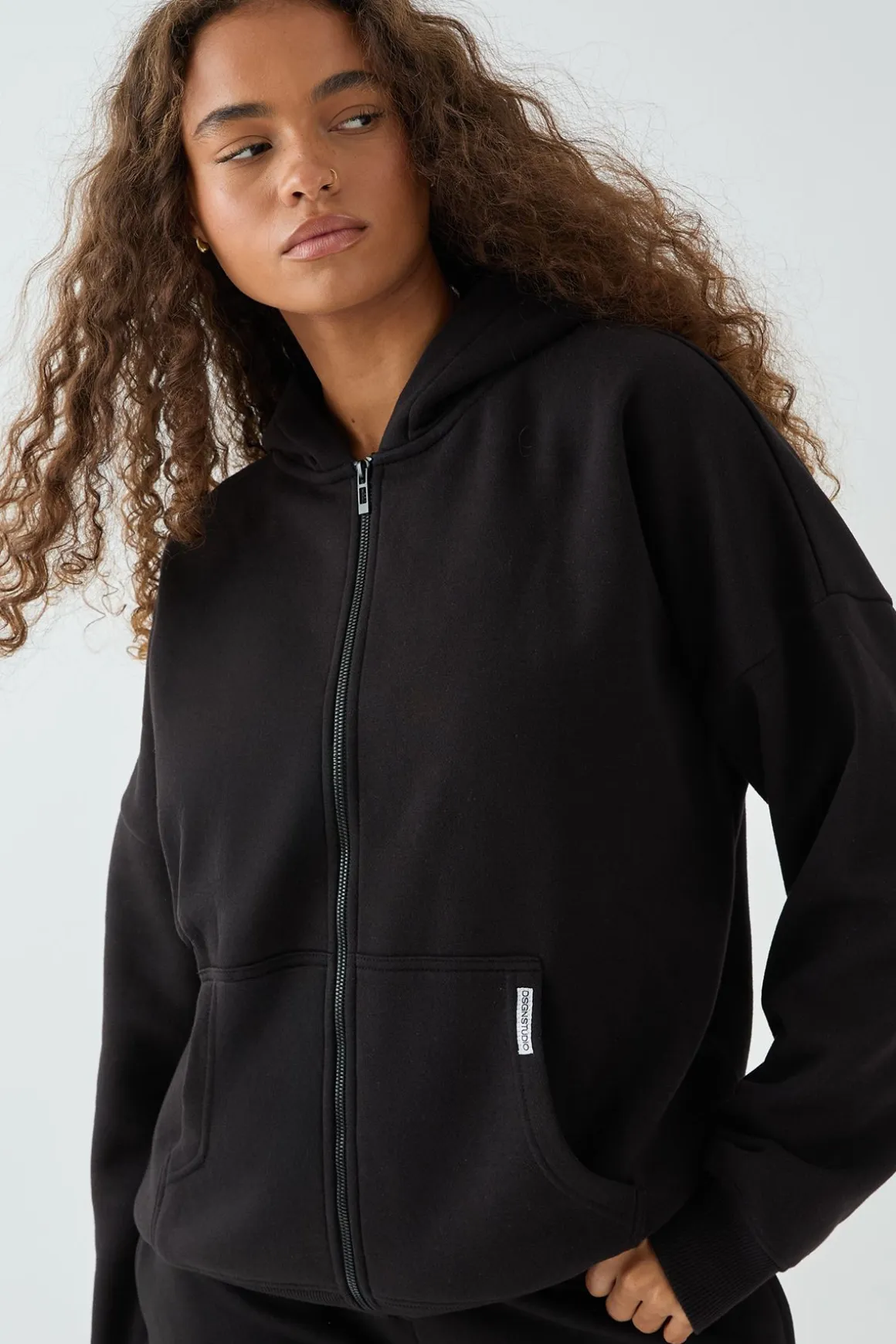 Sweat à Casynthétiqueche Oversize Zippé DSGN Studio