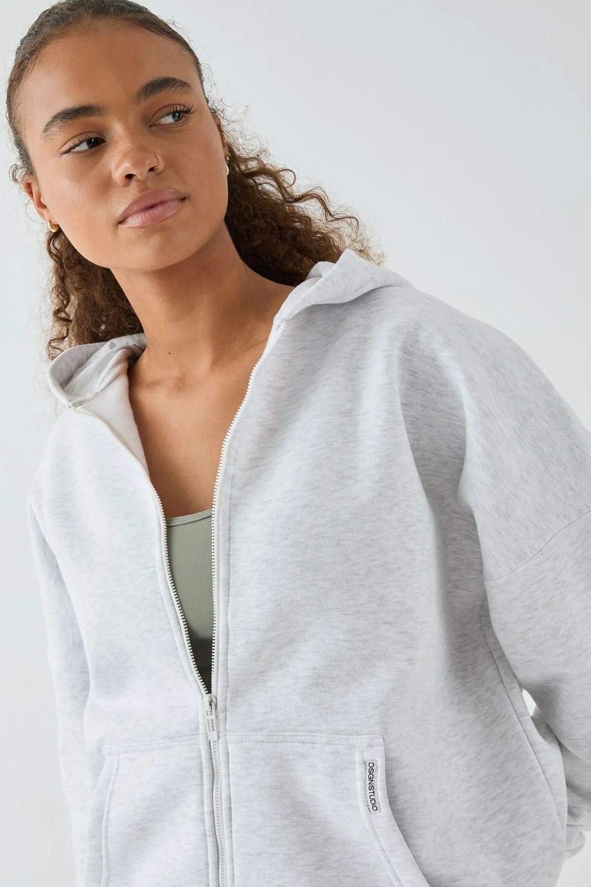 Sweat à Casynthétiqueche Oversize Zippé DSGN Studio
